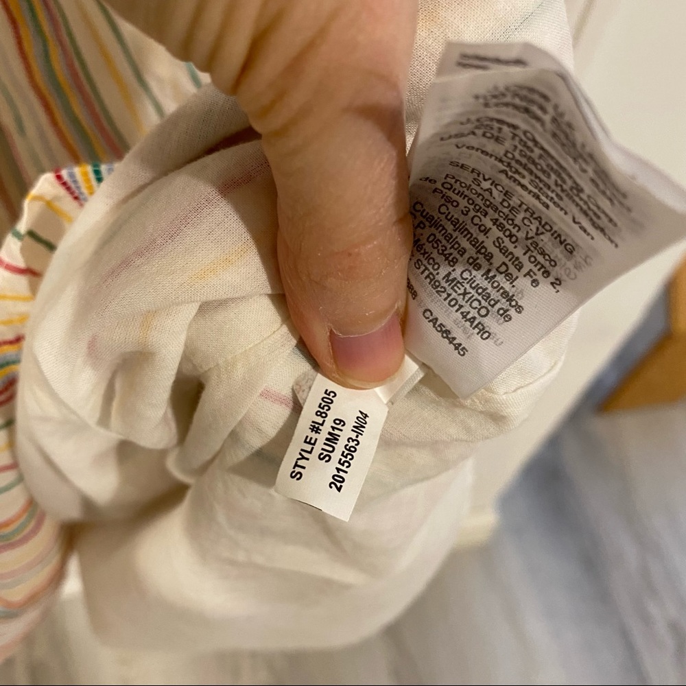 Madewell Button Back Tiered Dress in Stripe - Picture 7 of 7